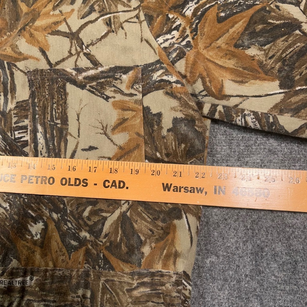 VTG Cabelas Realtree Camo Coveralls Mens XL Hunting Chamois Made in USA GORP - Picture 9 of 10